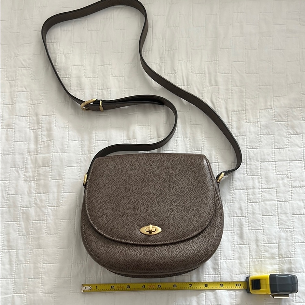 Coach Taupe Leather Crossbody Bag